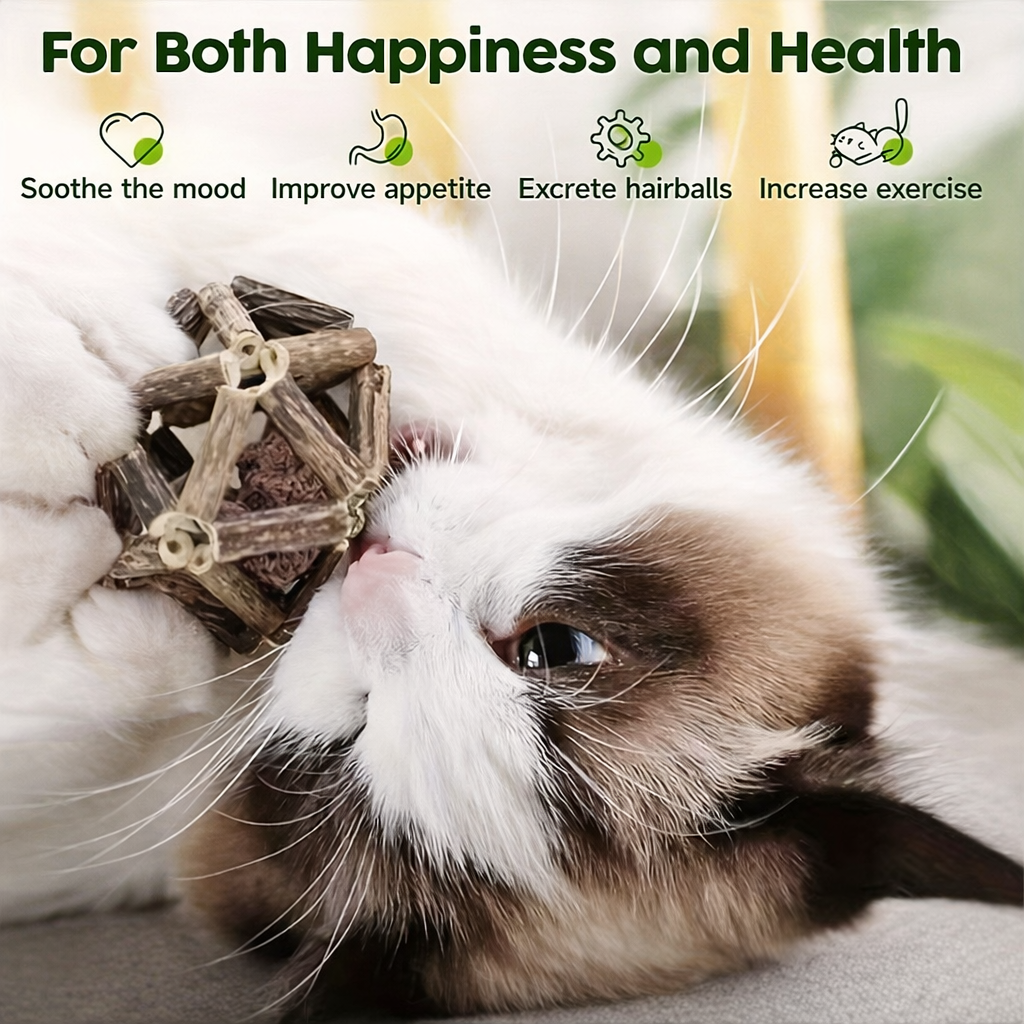 Purriq Natural Silvervine Chew Ball — The Perfect Stick Companion