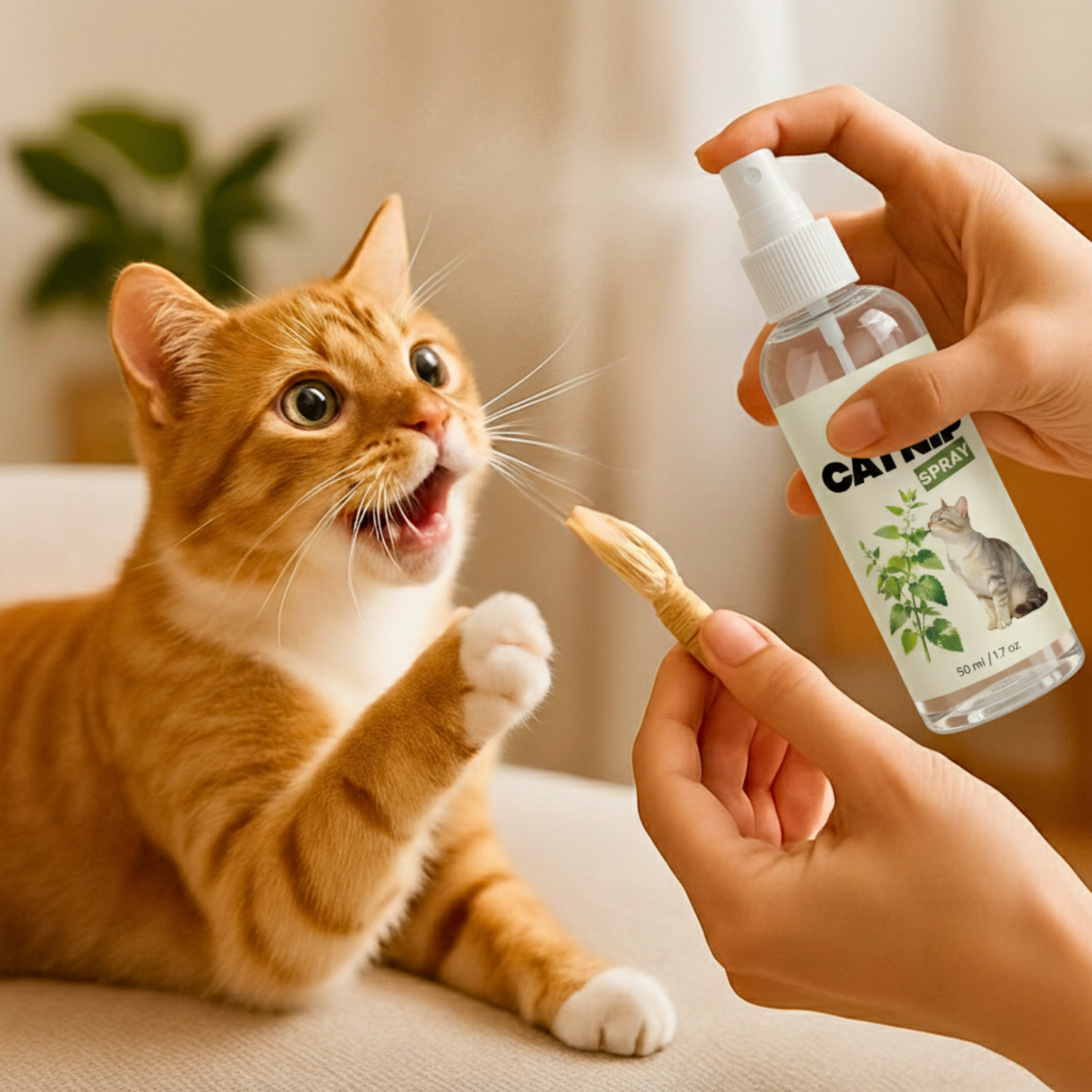 Purriq Natural Catnip Spray – Makes Sticks Irresistible & Long-Lasting