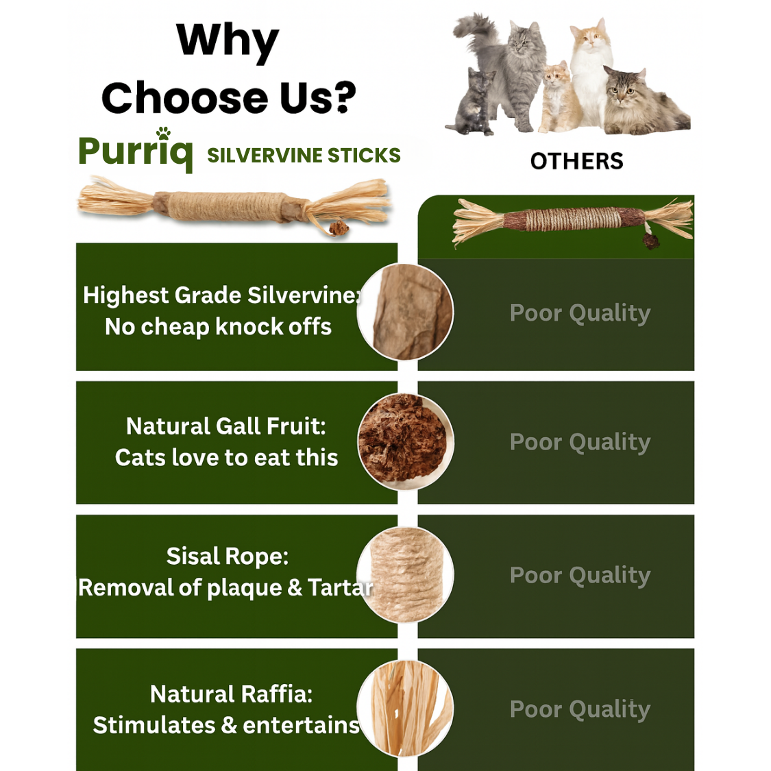 Purriq™ Natural Silvervine Dental Sticks